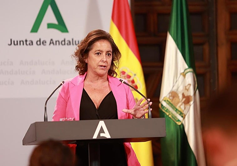 La consejera de Salud, Catalina García, tras el Consejo de Gobierno.