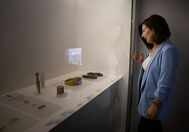 Vitrina con los restos más antiguos del museo.