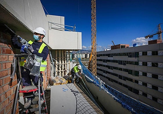 Trabajo en el exterior de una obra.