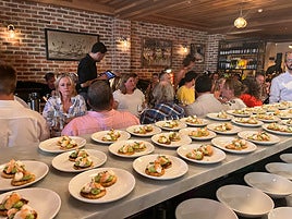 Uno de los platos del menú servido ayer a 200 periodistas, prescriptores y clientes finales, en un céntrico restaurante de Londres.