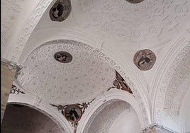 Interior de la antigua iglesia de Santo Domingo, cuando se reanudaron los trabajos en 2018.