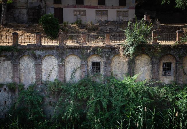 Exterior del taller de cordelería.
