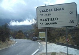 Carretera hacia Valdepeñas de Jaén.