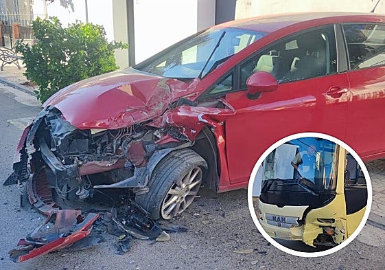 Estado en el que ha quedado uno de los vehículos.