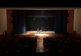 El joven Abel Delgado Vallejo en el concierto