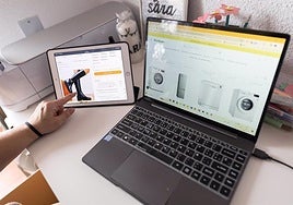 Imagen de archivo de compras en la web