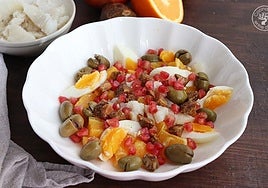 Remojón de Frailes, ya emplatado.