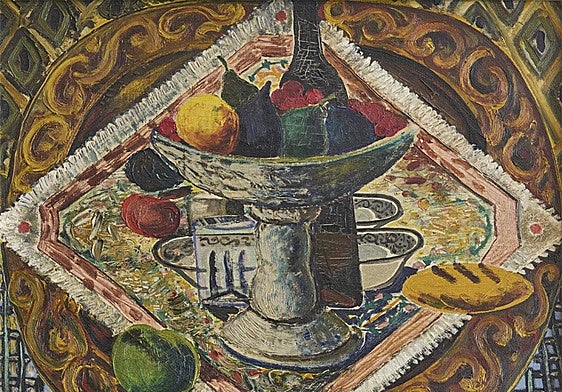 'Bodegón con frutero', elaborada por Rafael Zabaleta (Quesada, 1907).