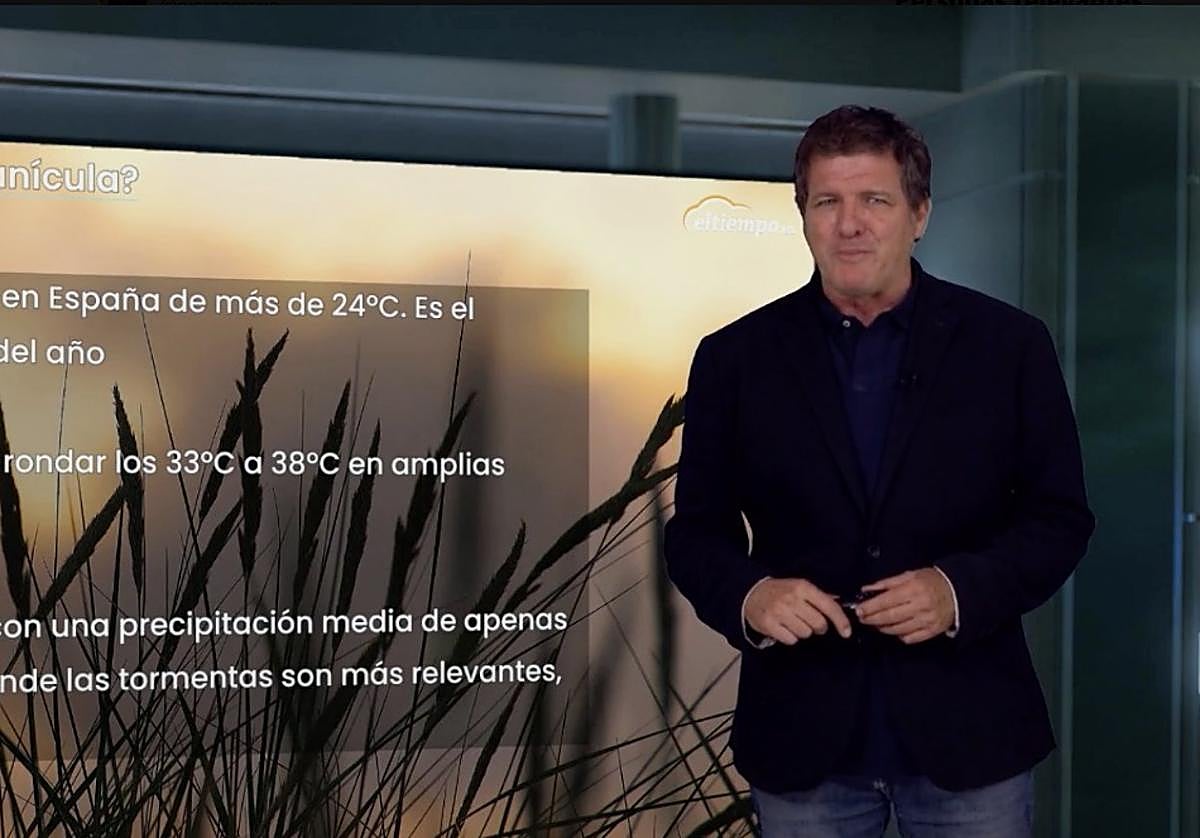 Mario Picazo advisa de la amenaza de tiempo en Andalucía del 20 al 31 de julio.