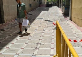 Imagen del Callejón de las Flores, en el lateral de la Diputación.