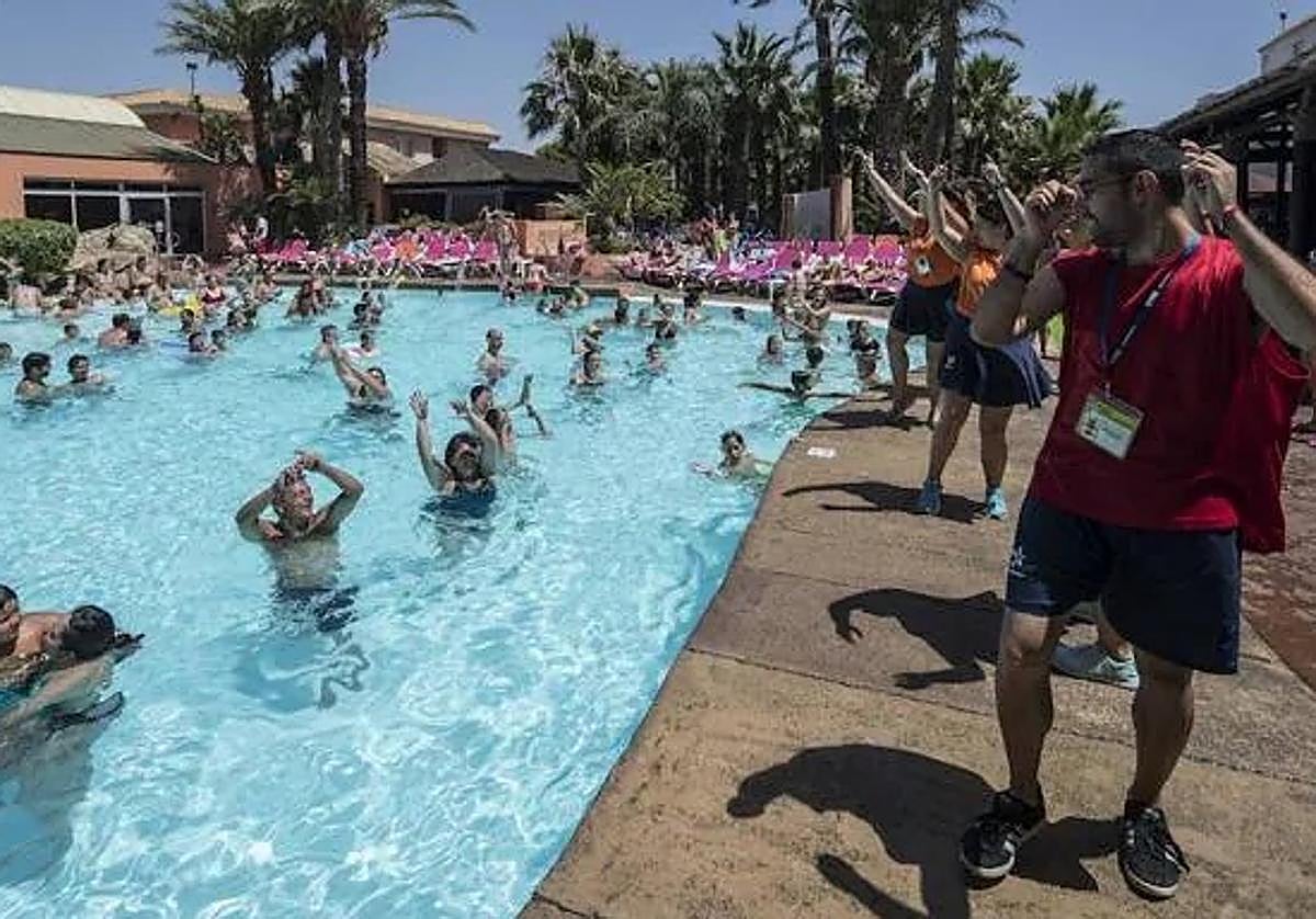 Actividades en un hotel especializado en el régimen 'todo incluido'.