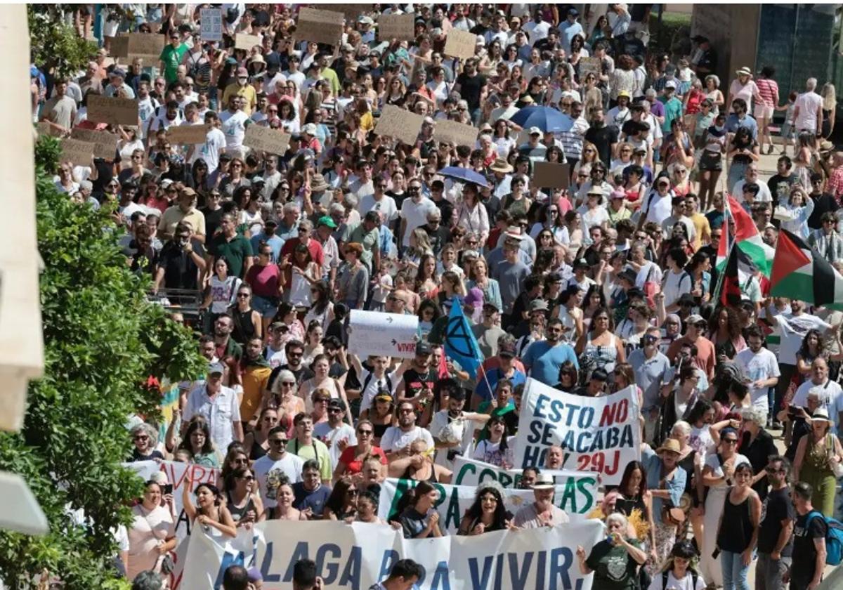 Manifestación por la vivienda celebrada el pasado junio en Málaga.