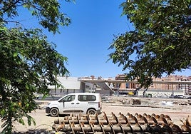 Obras en la estación de buses.