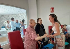 La delegada del Gobierno, Aránzazu Martín, en la visita a las instalaciones.