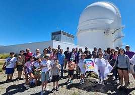 Un grupo durante la última visita a Calar Alto.