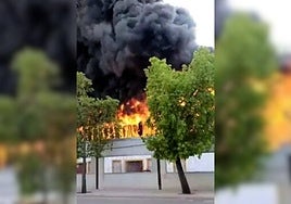 Incendio en la SAFA de Andújar.