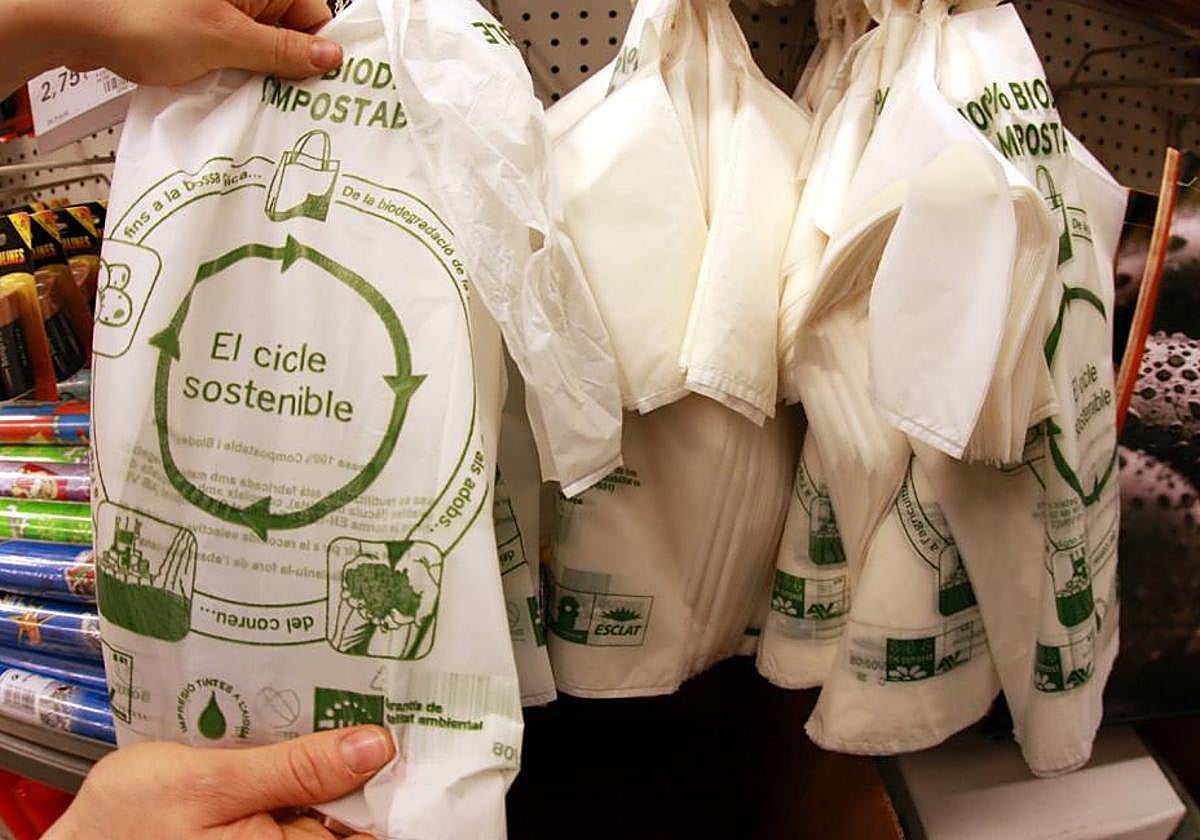 Bolsa de plástico, supermercado.