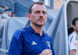 El entrenador del Albacete, Alberto González, en pretemporada.