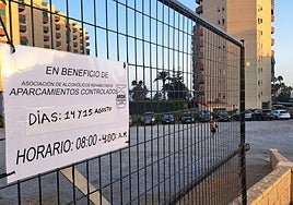 Zona habilitada para aparacar durante la Feria de Día de Almuñécar