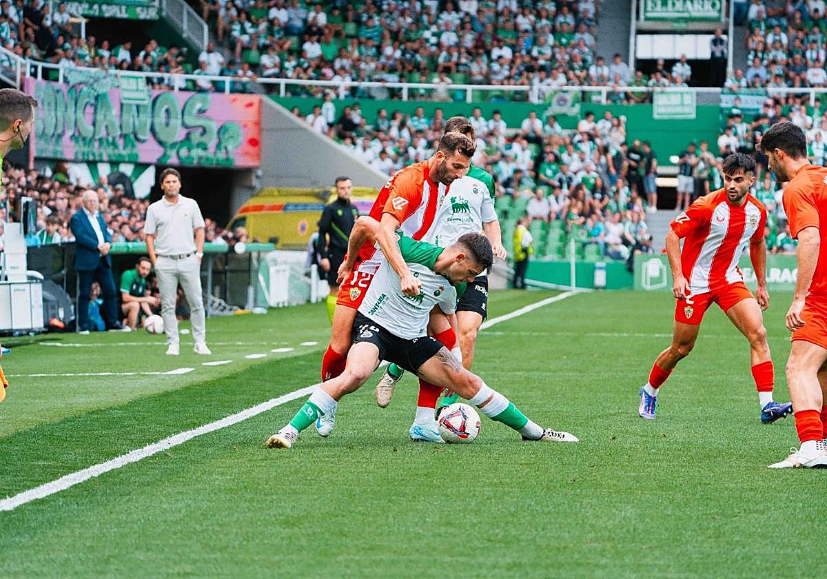 Baptistao durante el partido contra el Racing de Santander