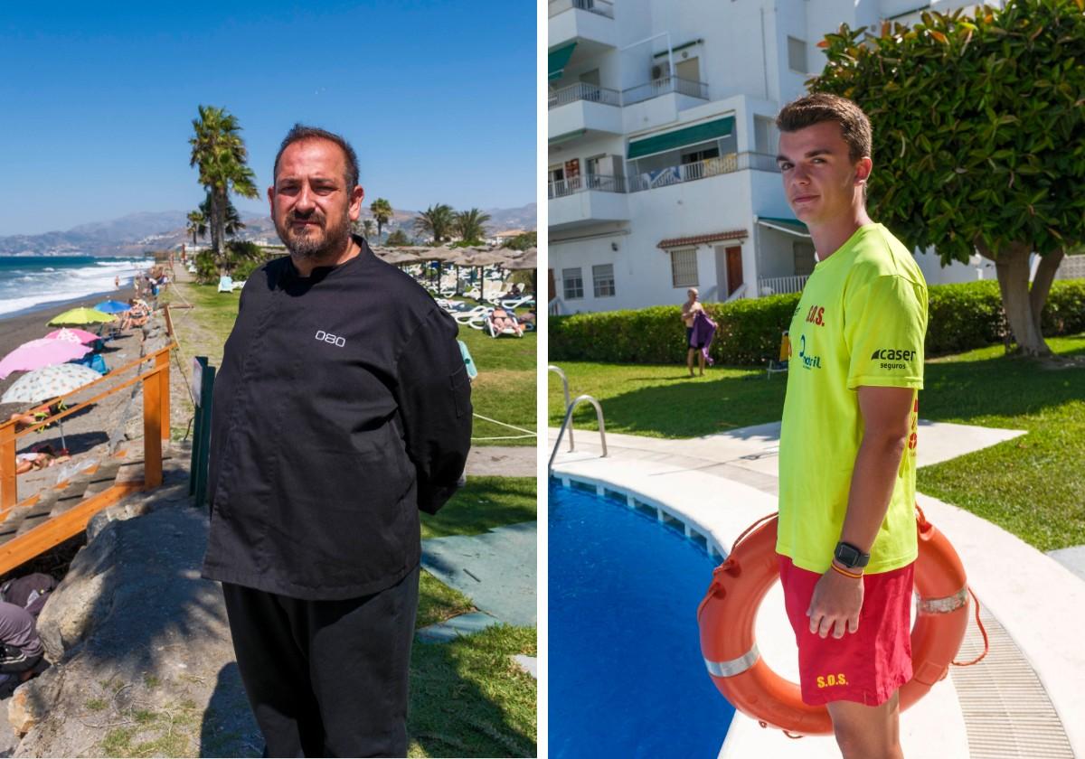 Manuel Arellano e Ibai Alaminos, trabajadores del sector servicios en Granada.