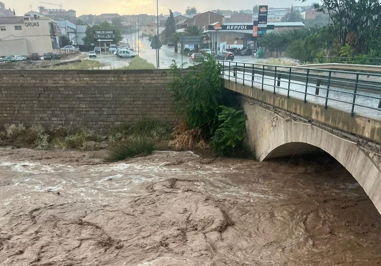 Efectos de las tormentas en la localidad de Huéscar.