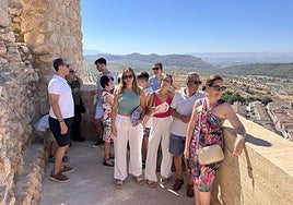 Un grupo de turistas, durante la visita guiada.