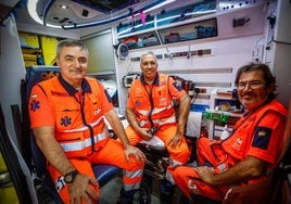 Equipo compuesto por Roberto (enfermero), Jorge (técnico de Emergencias sanitarias) y Carlos (médico).