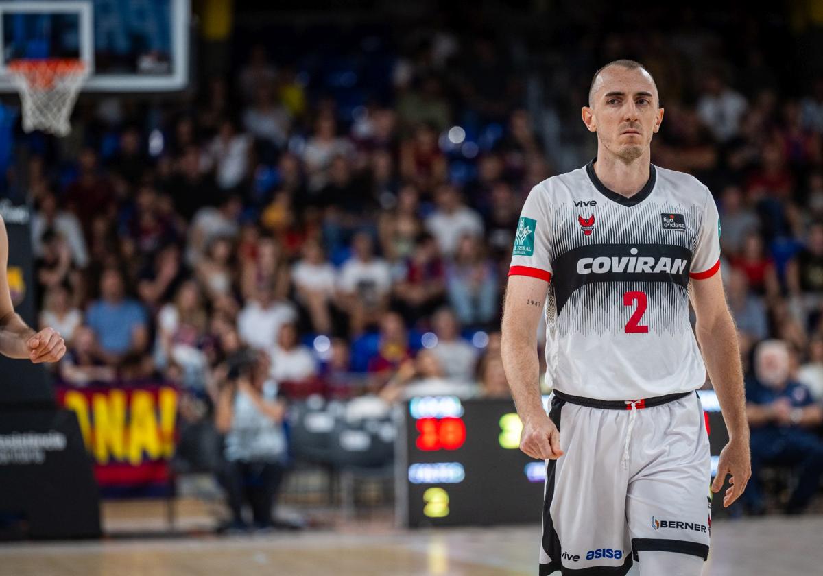 Rictus serio de Jonathan Rousselle en el Palau Blaugrana.