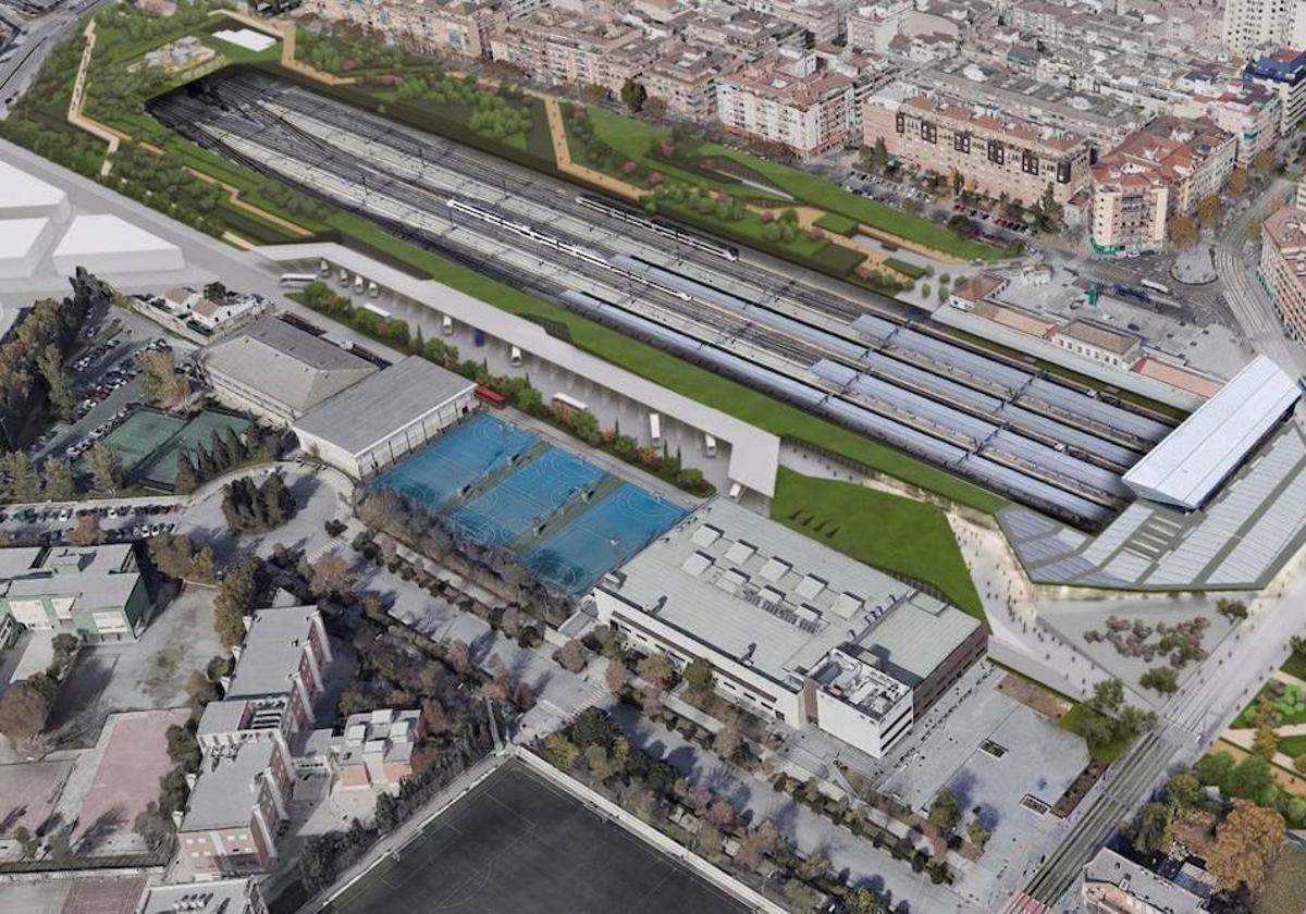 Así cambiaría Granada con la nueva entrada del ferrocarril propuesta por el Gobierno