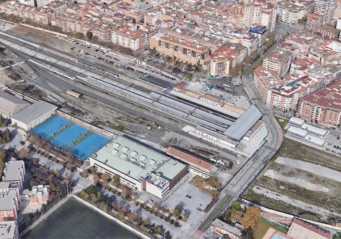 Imagen antes - El antes y después de Granada con la integración del tren