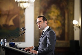 Carlos Cuerpo, en un coloquio este viernes en Sevilla.