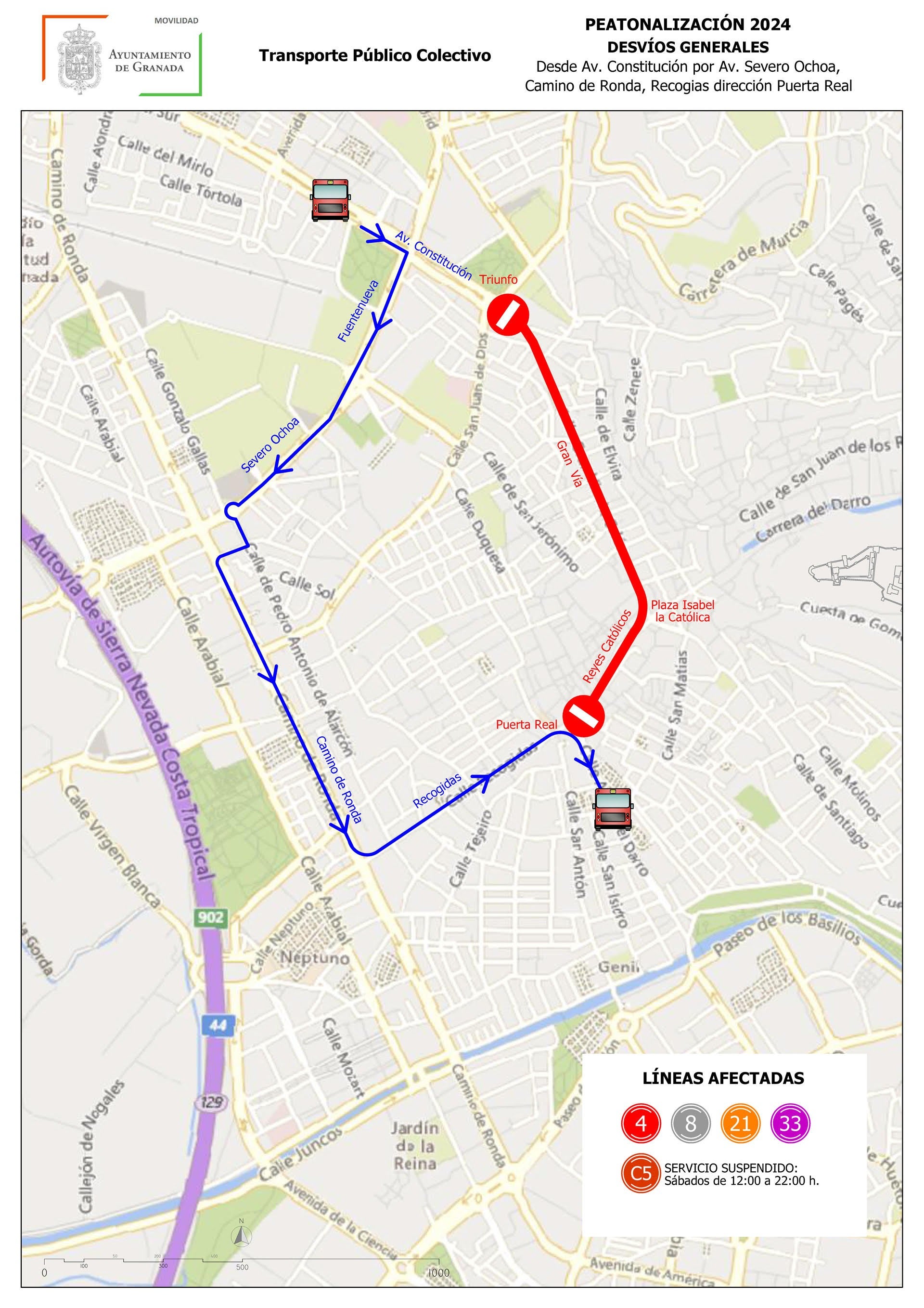 Líneas 4, 8, 21, 33 y C5.