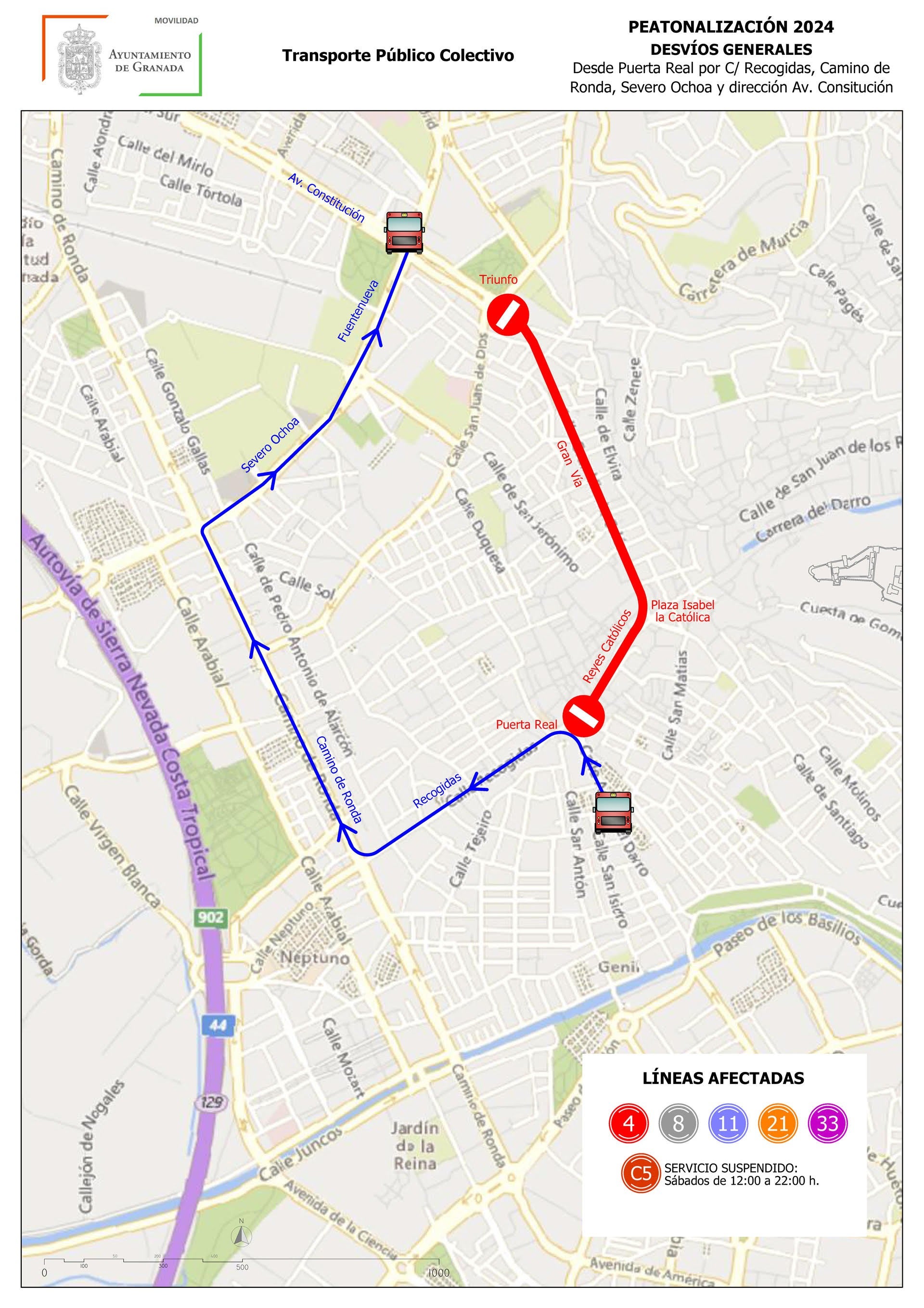 Líneas 4, 8, ,11, 21, 33 y C5.