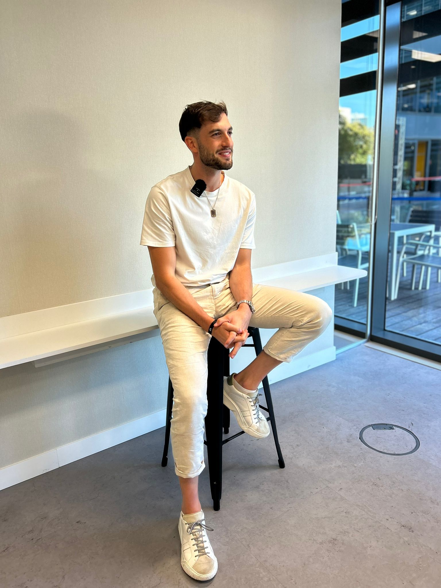 El rojinegro Sergi García, durante su comparecencia con los medios en la fiesta de presentación de la Liga Endesa.