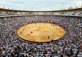 La plaza de toros de Jaén en una corrida anterior