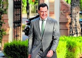 Juanma Moreno, ayer en Sevilla.