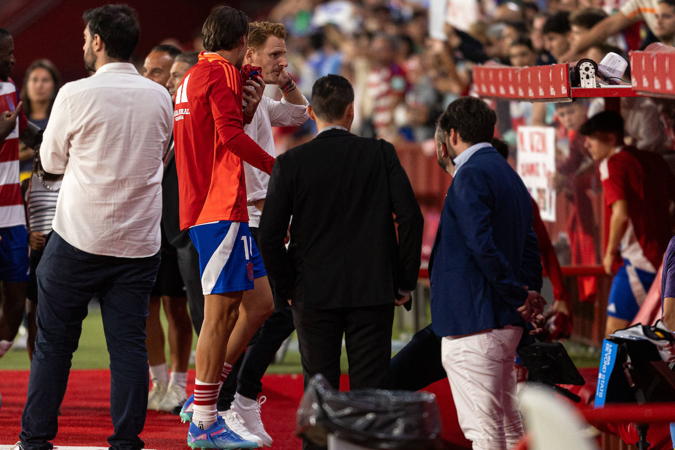 Guille Abascal, al final del partido.