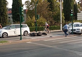 Los vehículos implicados en el accidente de la avenida Fernando de los Ríos.