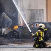 Las imágenes del incendio y los bomberos trabajando