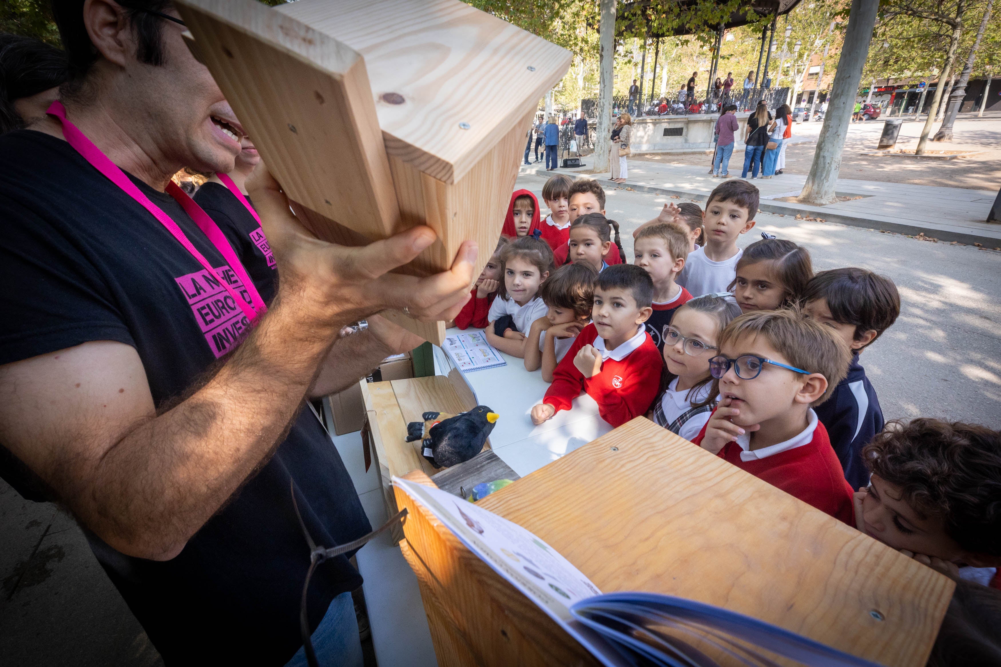 Juan Diego Ibáñez explica algunas cuestiones sobre los animales a los escolares del Sagrado Corazón.