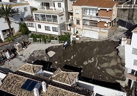 Imagen de archivo de la zona de Almuñécar afectada por derrumbes en 2019.