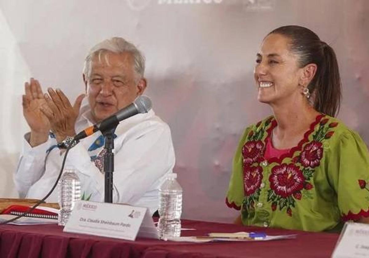 El presidente de México, Andrés Manuel López Obrador, y la presidenta electa de México, Claudia Sheinbaum.