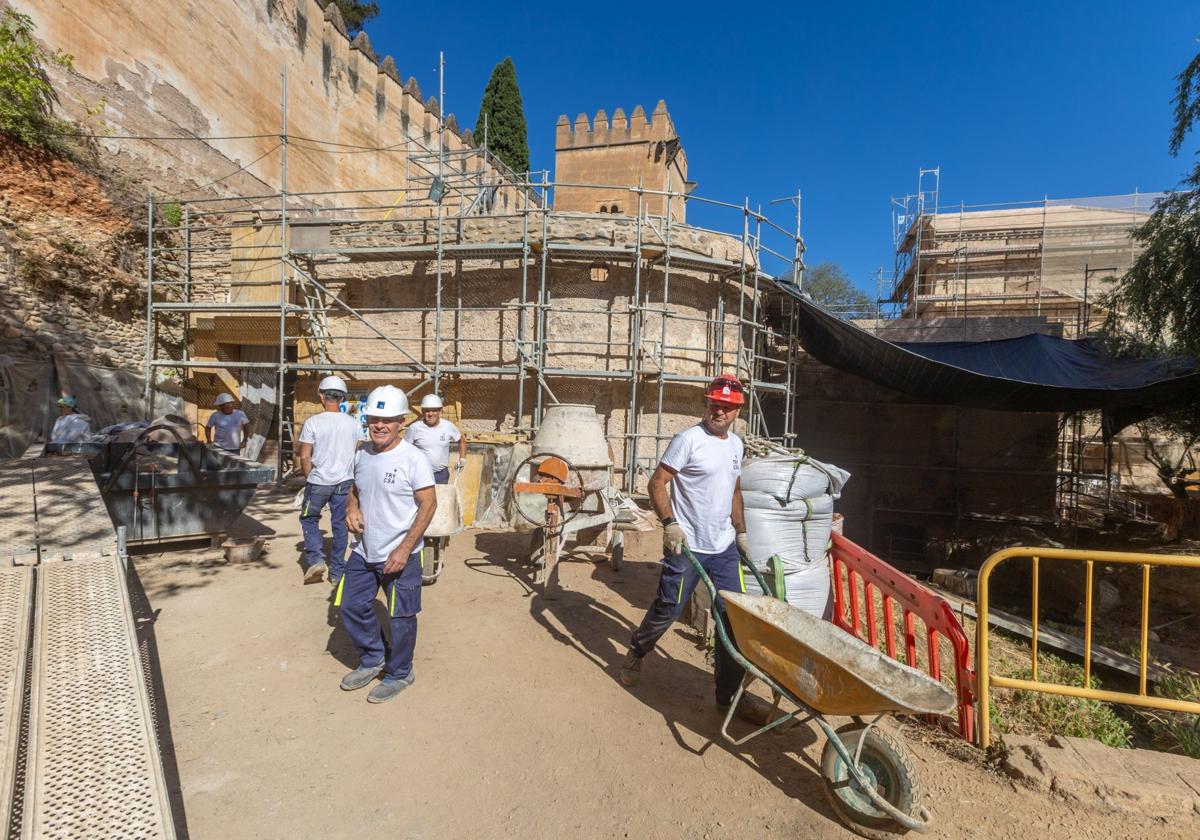 Obras de restauración del Baluarte de la Alhambra