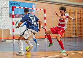 Acción en el partido del Sima de este sábado en el Núñez Blanca.
