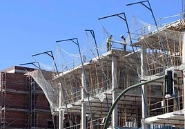 Viviendas en construcción en Málaga.
