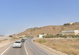 Carretera N-340 a la altura de Balanegra.