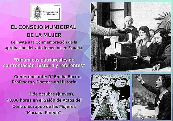 El Ayuntamiento de Granada conmemora el 93 aniversario del voto femenino