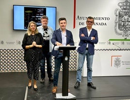 Macarena Castro, Pepe Rodríguez, Jorge Saavedra y Juan Ramón Ferreira, en la presentación del ciclo. .