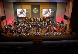 Momento del concierto de la Orquesta de la UJA